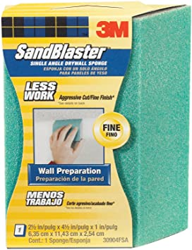 3M SandBlaster Large Drywall Sanding Sponge, Fine Grit