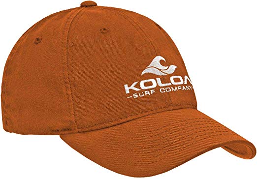 Koloa Embroidered Wave Logo Unstructured Soft Hats. Low Profile Adjustable Caps