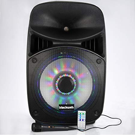 Blackweb BWA17AA007 1500-Watt Bluetooth Party Speaker - Black