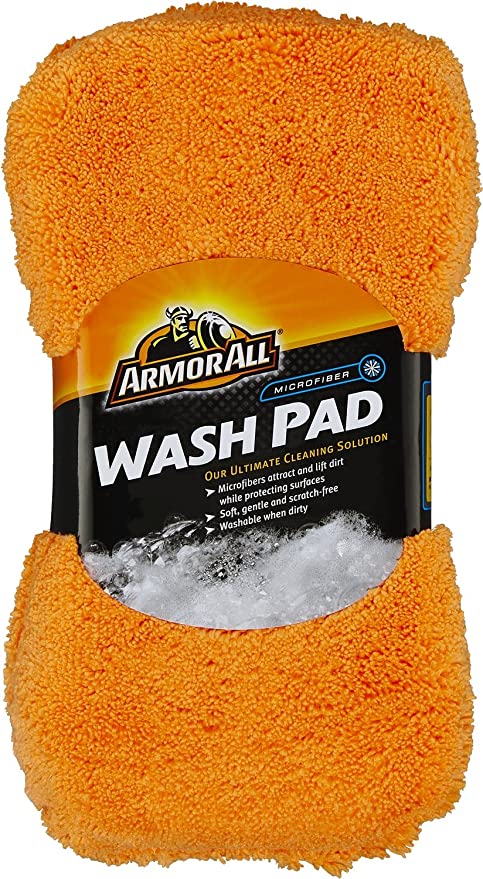 Armor All Microfiber Car Wash Pad, Cleaner for Bugs or Dirt, for Cars & Truck & Motorcycle, 17615