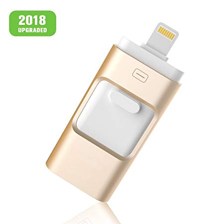 iOS USB Flash Drives for iPhone 32GB [3-in-1] Lightning OTG Jump Drive, GEEKER External Micro USB Memory Storage Pen Drive, Encrypted Flash Memory Stick for iPhone, iPad, iPod, Mac, Android and PC