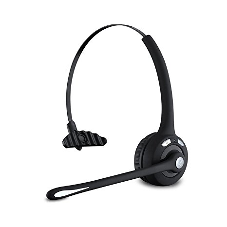 YAMAY Over the Head Driver's Rechargeable Wireless Bluetooth Headphones Headset With Flexible Boom Mic with Noise Cancellation for iPhone Samsung HUAWEI HTC Smartphones Tablet PC Laptop,Skype and all Bluetooth Devices