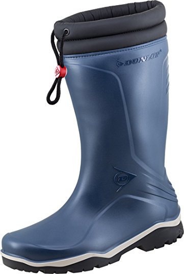 Dunlop Blizzard Warm Black Fleece Linned Padded Collar Wellington Boots