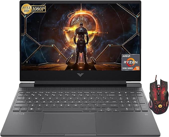 HP 2023 Newest Victus Gaming Laptop, 15.6" FHD IPS 144Hz Display, AMD Ryzen 5 7535HS Processor, 32GB RAM, 1TB SSD, NVIDIA GeForce RTX 2050, Backlit Keyboard, Fast Charge, Windows 11 Home