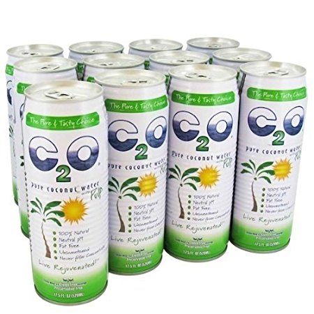 C2O Pure Coconut Water Pure Coconut Water, With Pulp, 17.5 oz
