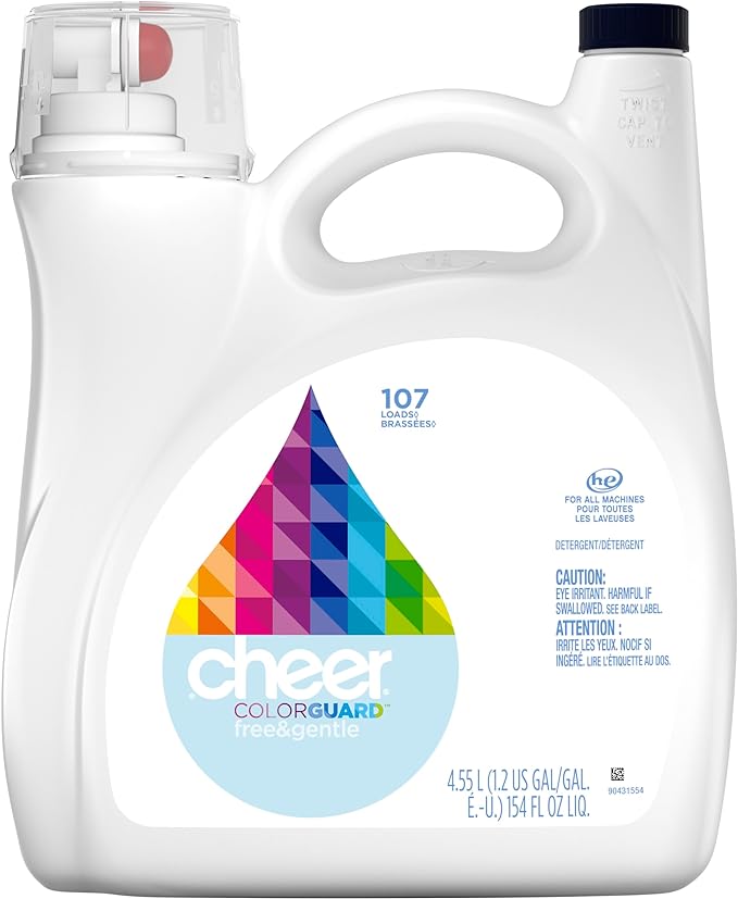 Cheer Free Liquid Laundry Detergent, 107 load, 154 fl oz