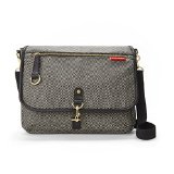 Skip Hop Soho Herringbone Cross-Body Diaper Clutch BlackCream