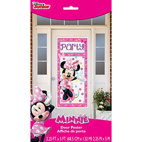 Plastic Minnie Mouse Door Poster, 60" x 27"