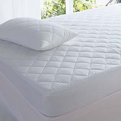 Highliving Quilted Mattress Protector, Extra Deep, All Sizes (Pillow Protector Pair (48 × 78 cm))