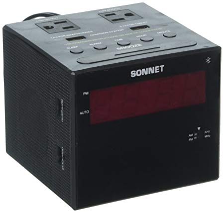Sonnet Bluetooth Power Station Clock Radio R-1415BT