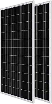 Renogy 2pcs 100 Watt 12 Volt Monocrystalline Solar Panel (Compact Design)