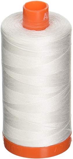 Aurifil A1050-2021 Mako Cotton Thread Solid 50WT 1422Yds Natural White