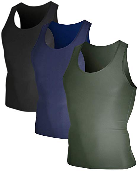 DEVOPS Men's 2~3 Pack Sleeveless Athletic Cool Dry Compression Muscle Tank Top