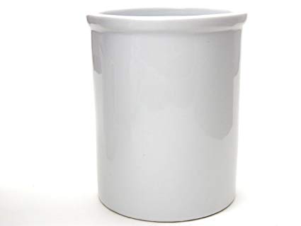 Kitchen Supply 8048 White Porcelain Utensil Holder 6.75 Inch by 5.5 Inch