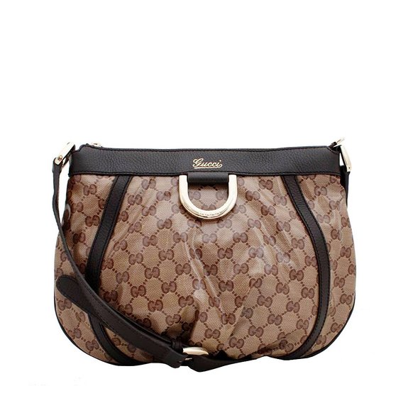 Gucci CrossBody Beige/ebony GG Crystal Canvas D-ring 265691 200047 Tan/brown Cross Body Shoulder Bag