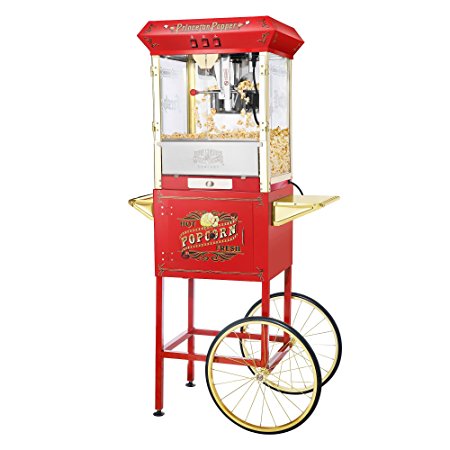 Great Northern Popcorn 6030 GAP FULL PRINCETON Antique Style Popcorn Popper Machine Complete with Cart and 8-Ounce Kettle