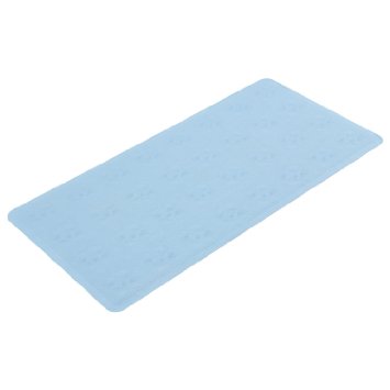 Ollieroo Shower Mat No Slip Rubber Bath Bathtub Mat Long Antibacterial Safety Blue 36" x 18"
