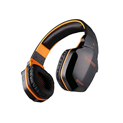 Wireless Headphone, VersionTech Bluetooth 4.1 Deep Bass Stereo Headphone Over-Ear headset with Built-in Mic, NFC Function Universal Compatible with Phone 6, 6s, 6 Plus, 5S, 5C, 5, SE, 4S, 4, iPad Air, 5, 4, 3, 2, Samsung (Black&Orange)