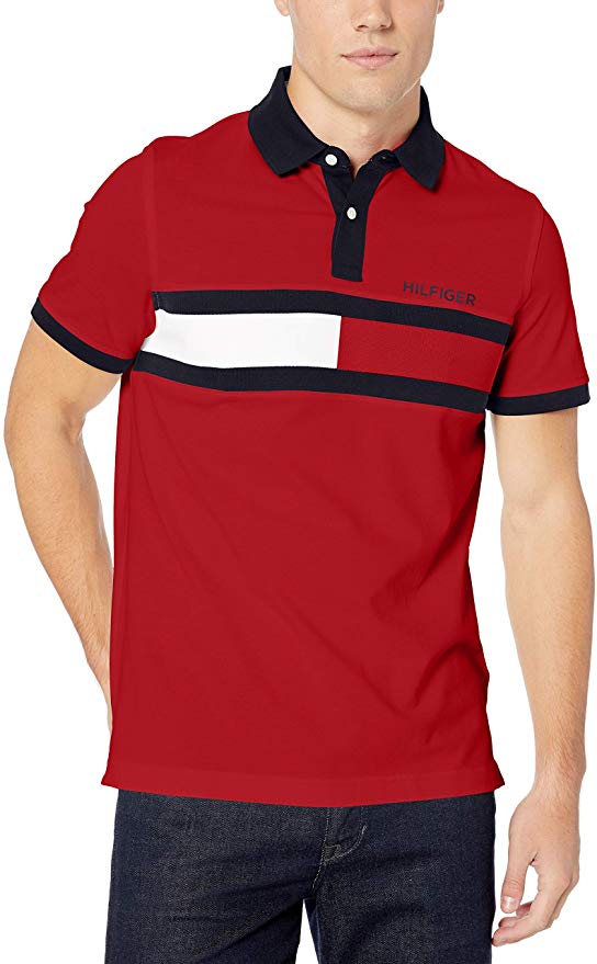 Tommy Hilfiger Men's Flag Pride Polo Shirt in Custom Fit