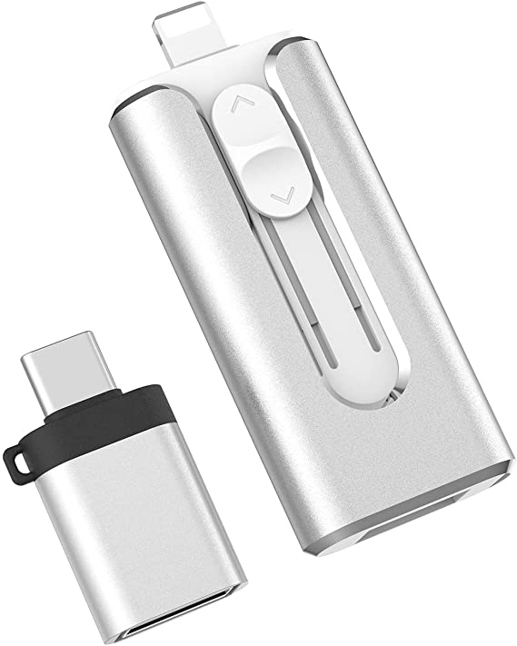 Vansuny USB 3.0 Flash Drive 128GB, 3 in 1 USB Flash Drive Photo Memory Stick for Phone/Pad and Android Phone/Tablet and PC