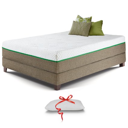 Resort Sleep Full size 12-inch Ultra Luxury Gel Memory Foam Mattress with Bonus Memory Foam Pillow, Full-size