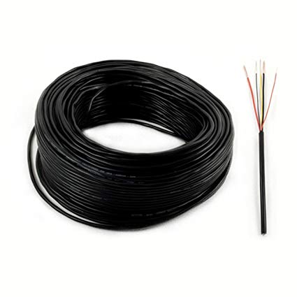 ALEKO LM15030FT 5 Core Electrical Wire Cable Conductor for Gate Openers Accessories 30 Feet Black