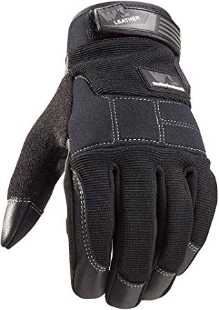 Men's FX3 Extreme Dexterity Leather Palm Work Gloves, Touchscreen, Extra Large (Wells Lamont 7804XL)