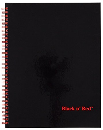 Black n' Red Business Notebook, Hardcover, Twinwire, 11 x 8-1/2", Black, Ruled, 70 Sheets (K67030)