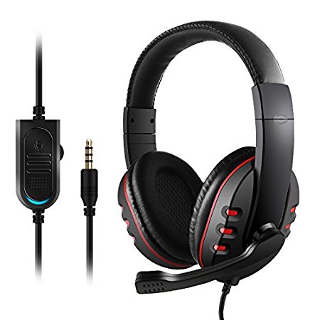 JAMSWALL Stereo Gaming Headset for Xbox one PS4-3.5mm Wired Over-head Stereo Gaming Headset Headphone with Mic Microphone, Volume Control for PS4 PC Tablet Laptop Smartphone Xbox One