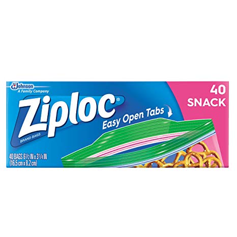 Ziploc Snack Bags, 40 Count