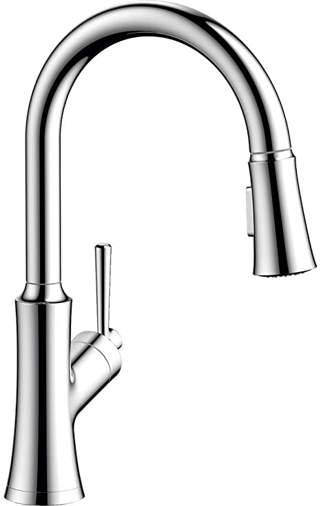 Hansgrohe 4793000 Joleena 1.75 GPM 2-Spray Pull-Down HighArc Kitchen Faucet, 15.8-Inches Tall, Chrome