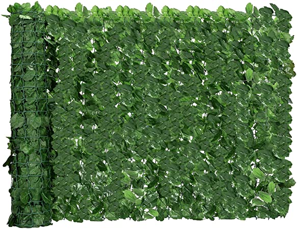 VIVOSUN 98" x 39" Artificial Outdoor Faux Ivy Hedge Fence/Ivy Privacy Screen/Grass Wall Panels for Outdoor Decor, Gardens, and Patios (Green)