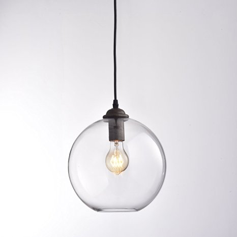 CLAXY Ecopower Lighting Vintage Clear Glass shade Pendant Lighting--1 Light