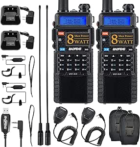 BAOFENG UV-5R TP5 Ham Radio Baofeng Radio echargeable 3800mAh Li-ion Battery 2pack