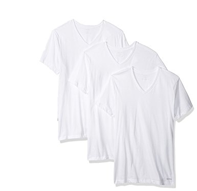 Calvin Klein Men`s 3-Pack Classic Fit Cotton V-Neck T-Shirts