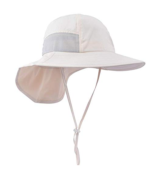 Toddler Sun Hat Kids Outdoor Activities UV Protecting Sun Hats with Neck Flap（2T-7T
