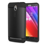 MoKo ASUS ZenFone 2 Case - Scratch Resistant Hybrid Armor Series Dual Layer Protection - Scratch Technology Corners  Bumper Case for ASUS ZenFone 2 55 Inch Android Smart Phone 2015 release BLACK