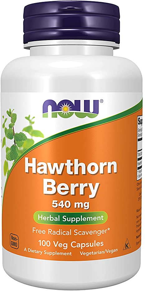 NOW Supplements, Hawthorn Berry 540 mg, Free Radical Scavenger*, Herbal Supplement, 100 Capsules