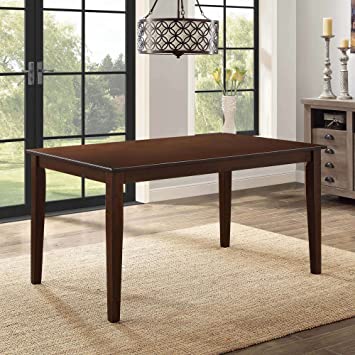 Better Homes and Gardens Bankston Brown Rectangle Honey Finish 6-Person Dining Table, 58.5L x 35.5W x 30H by Better Homes and Gardens
