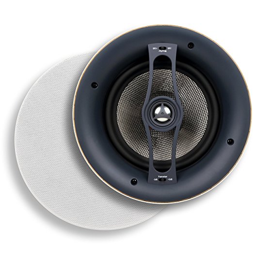Micca Reference Series R-8C 8-Inch Rimless In-Ceiling Speaker (Each, White)
