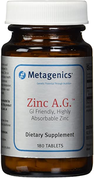 Metagenics Zinc A.G. Tablets, 180 Count