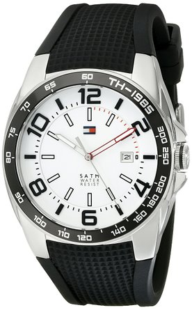 Tommy Hilfiger Men's 1790884 Sport Stainless Steel Watch With Black Silicon Band