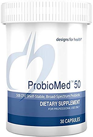 Designs for Health - ProbioMed 50 Billion CFU - High Potency Shelf Stable Probiotic, 30 Capsules