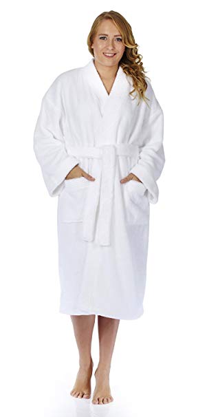 Arus Women's Kimono Plush Fleece Bathrobe Turkish Soft Plush Robe