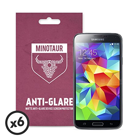 Samsung Galaxy S5 Screen Protector Pack, Matte Anti Glare by Minotaur (6 Screen Protectors)