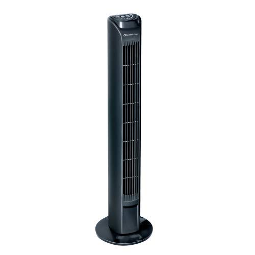 Comfort Zone CZTFR1BK 3-Speed Tower Fan 31" Oscillating Tower Fan with Remote and High-Performance Centrifugal Blades