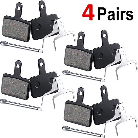 Zonon 4 Pairs Bike Brake Pads for TRP Tektro Shimano Deore Br-M575 M525 M515 T615 T675 M505 M495 M486 M485 M475 M465 M447 M446 M445 M416 M415 M395 M375 M315 M355 C601 C501s