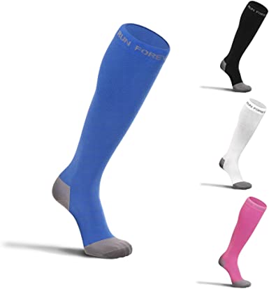 Run Forever Sports Compression Socks for Men & Women – 20-30mmHg Medical Grade Graduated Stockings