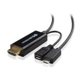 Cable Matters Micro USB SlimPort MyDP to HDMI 6 Foot Cable with 6 Foot USB Charging Cable