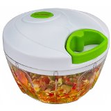 Brieftons Manual Food Chopper Compact and Powerful Hand Held Vegetable Chopper  Mincer  Blender to Chop Fruits Vegetables Nuts Herbs Onions Garlics for Salsa Salad Pesto Coleslaw Puree